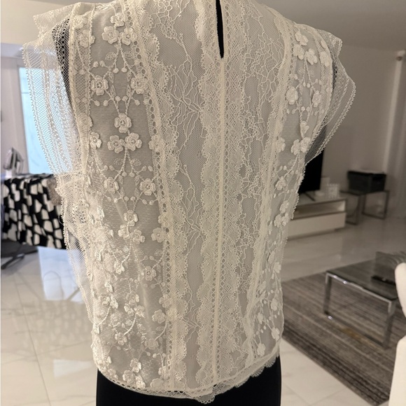 Alexis Essie Embroidered Floral Lace white Top - Picture 6 of 9